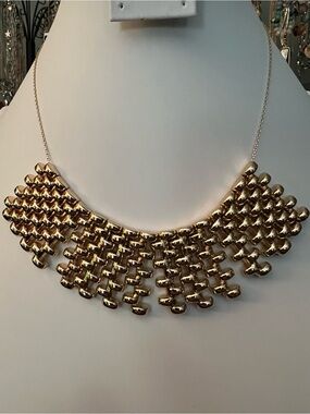 Park Lake Montreux Gold Statement Bib Necklace
